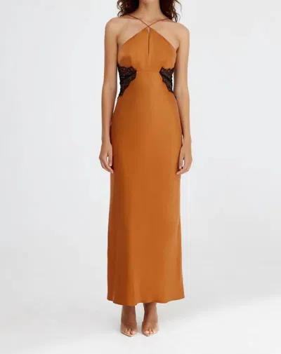 Significant Other Helaina Midi Dress In Caramel In Brown