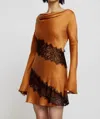 Significant Other Helaina Mini Dress In Caramel In Multi
