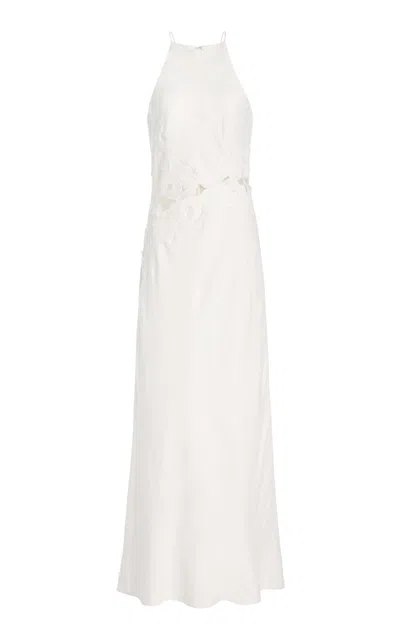 Significant Other Idette Linen-blend Maxi Dress In White