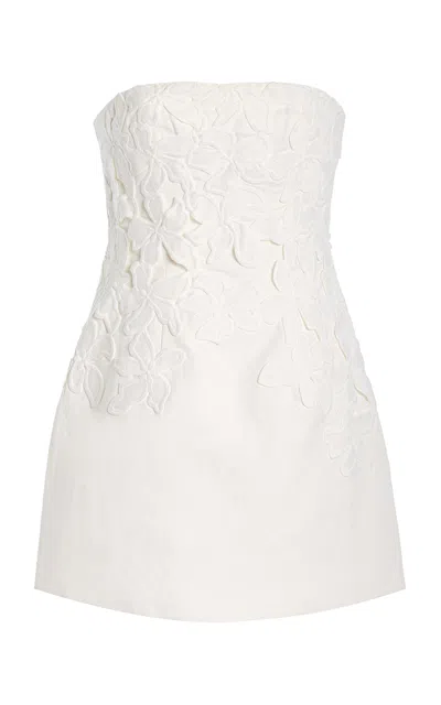 Significant Other Idette Linen-blend Mini Dress In White