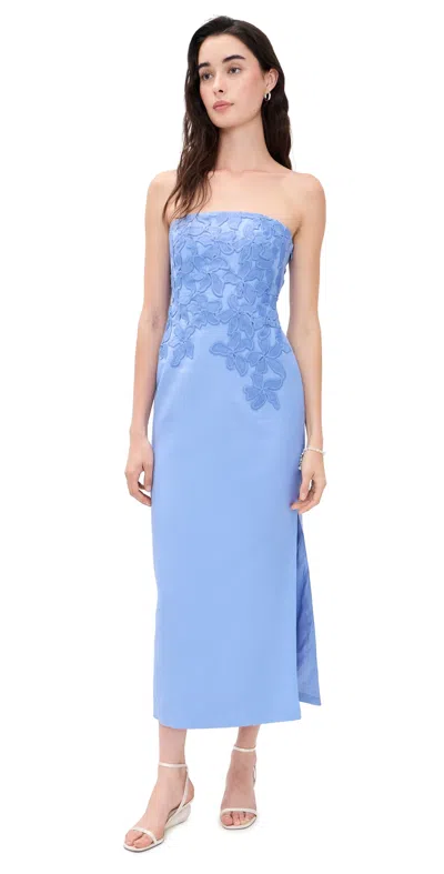 Significant Other Idette Strapless Midi Dress Cornflower In Blue