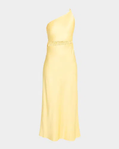Significant Other Imali Cut-out One-shoulder Maxi Dress In Yellow