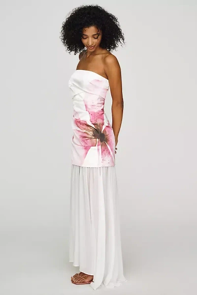 Significant Other Jamila Strapless Maxi Dress In White