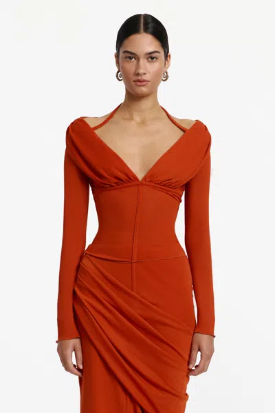 Significant Other Jolie Long Sleeve Top In Brown