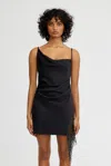 Significant Other Josephine Cowl Mini Dress In Black