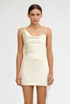 Significant Other Josephine Cowl Mini Dress In Neutral