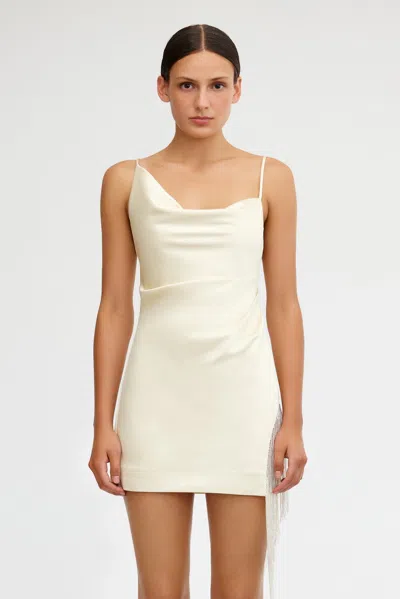 Significant Other Josephine Cowl Mini Dress In Neutral