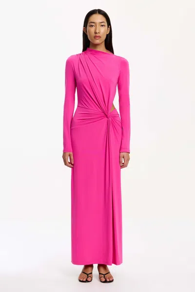 Significant Other June Long Sleeve Maxi Dress In Pink