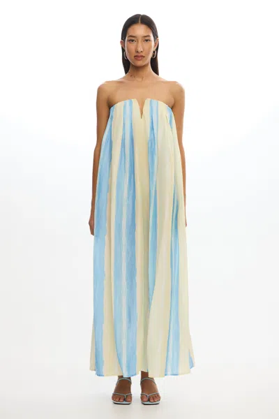 Significant Other Juniper Maxi Dress Saffron Stripe In Blue