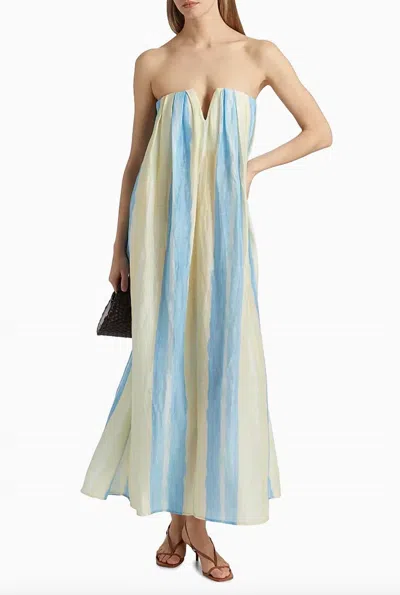 Significant Other Juniper Maxi Dress In Saffron Stripe In Blue