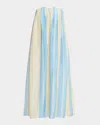 Significant Other Juniper Maxi Dress Saffron Stripe In Blue
