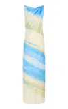 Significant Other Kahlo Striped Crepe Gown