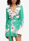 Significant Other Kianna V-neck Printed Mini Dress In Multicolor