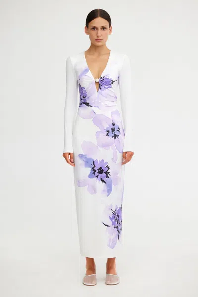 Significant Other Lena Long Sleeve Maxi Dress In White