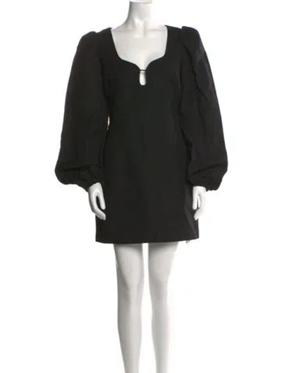 Pre-owned Significant Other Linen Mini Dress In Black