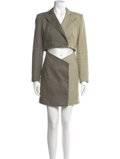 Pre-owned Significant Other Linen Mini Dress In Neutral