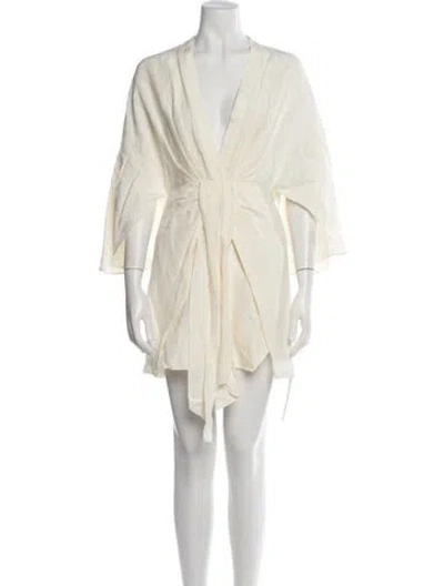 Pre-owned Significant Other Linen Mini Dress In Neutral