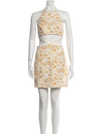Pre-owned Significant Other Linen Mini Dress In Neutral