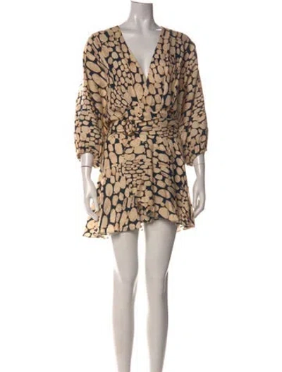 Pre-owned Significant Other Linen Mini Dress In Neutrals