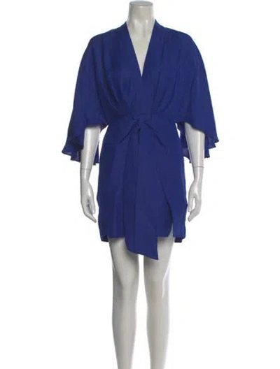 Pre-owned Significant Other Linen Mini Dress W/ Tags In Blue
