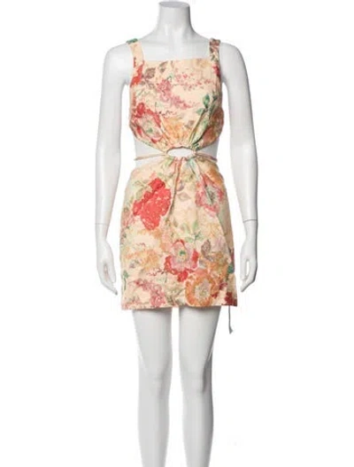 Pre-owned Significant Other Linen Mini Dress W/ Tags In Orange