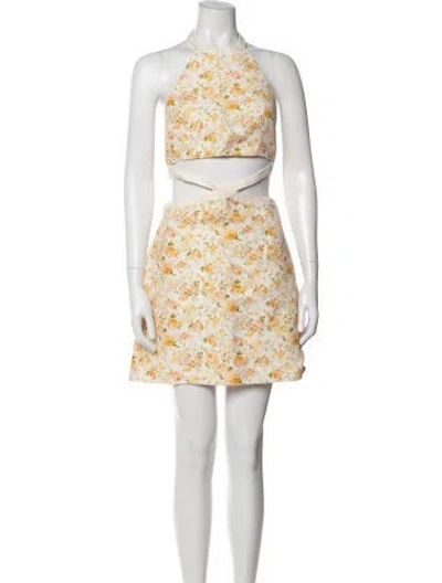 Pre-owned Significant Other Linen Mini Dress In White