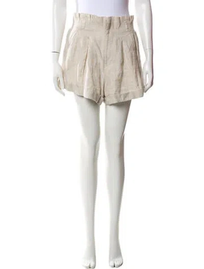 Pre-owned Significant Other Linen Mini Shorts In Neutral