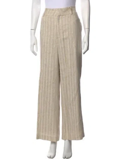 Pre-owned Significant Other Linen Wide Leg Pants In Neutrals
