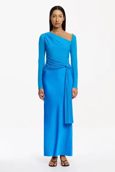 Significant Other London Long Sleeve Maxi Dress In Blue