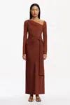 Significant Other London Long Sleeve Maxi Dress In Brown