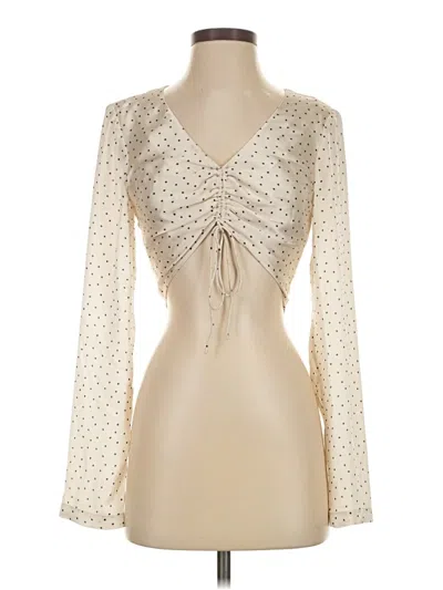 Pre-owned Significant Other Long Sleeve Blouse In Ivory
