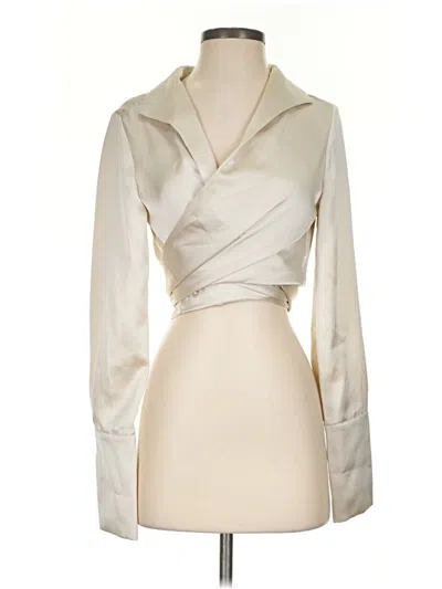 Pre-owned Significant Other Long Sleeve Blouse In Ivory