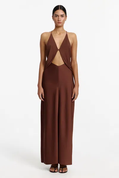 Significant Other Lotus Maxi Dress In Brown