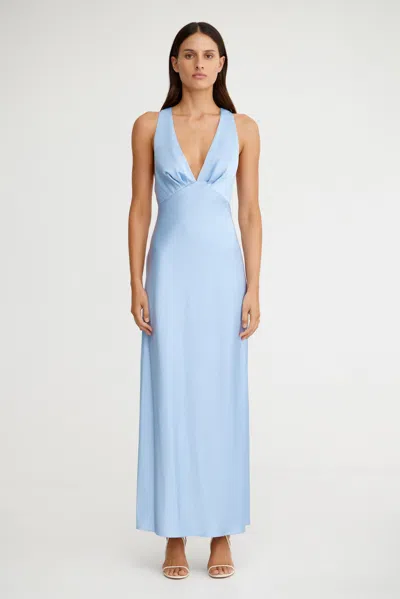 Significant Other Lucile Bias Maxi Dress In Blue