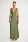 Significant Other Lucile Bias Maxi Dress In Green