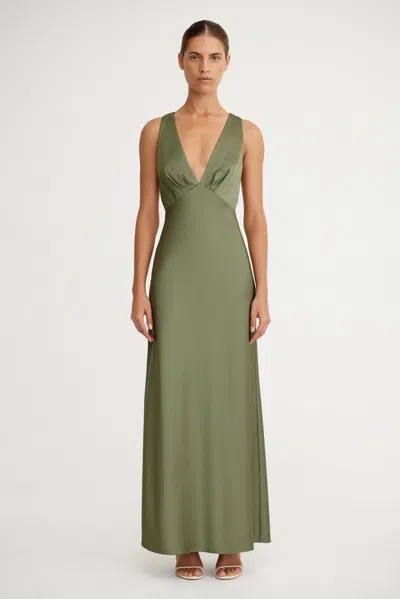 Significant Other Lucile Bias Maxi Dress In Green