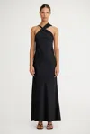 Significant Other Lucile Draped Maxi Dress In Black