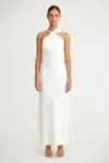 Significant Other Lucile Draped Maxi Dress In White