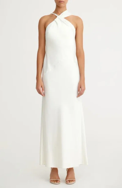 Significant Other Lucile Draped Sleeveless Gown In Bone