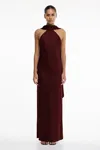 Significant Other Lucile Halter Maxi Dress In Brown