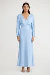 Significant Other Lucile Long Sleeve Maxi Dress In Blue
