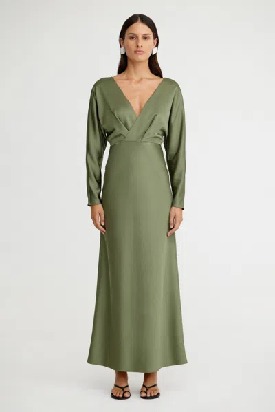 Significant Other Lucile Long Sleeve Maxi Dress In Green