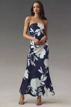 Significant Other Lucile Strapless Fit & Flare Maxi Dress In Blue