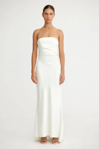 Significant Other Lucile Strapless Gown In White