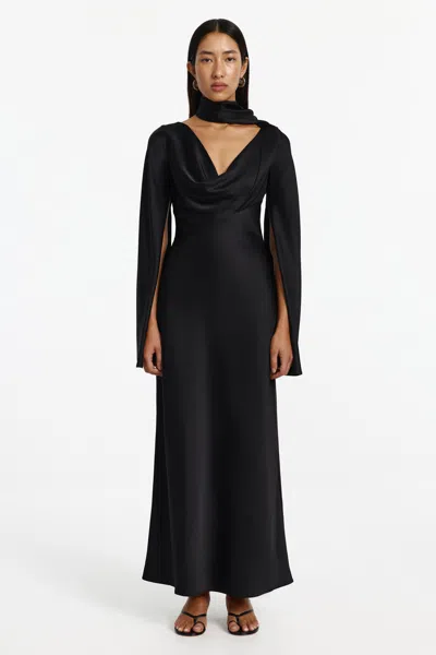 Significant Other Luka Long Sleeve Gown In Black