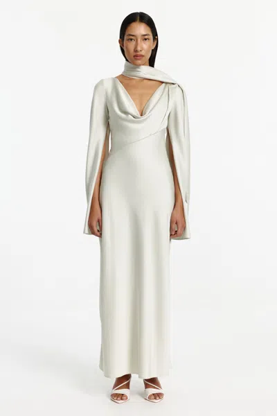 Significant Other Luka Long Sleeve Gown In White