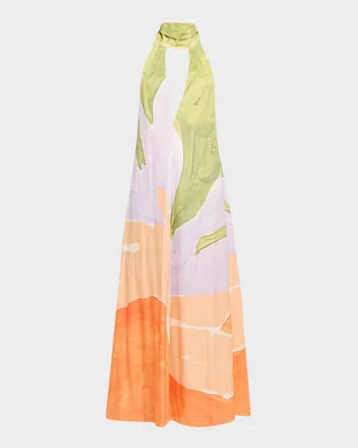 Malina Printed Halter Maxi Dress In Multi from Significant Other