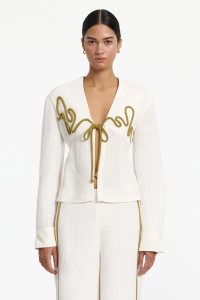 Significant Other Mckenzie Long Sleeve Top In White