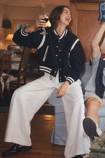 Significant Other Micah High-rise Wide-leg Pants In White
