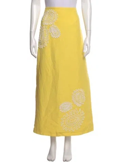 Pre-owned Significant Other Midi Length Skirt In Yellow